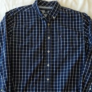 Tommy Hilfiger Blue Button Down Shirt Large